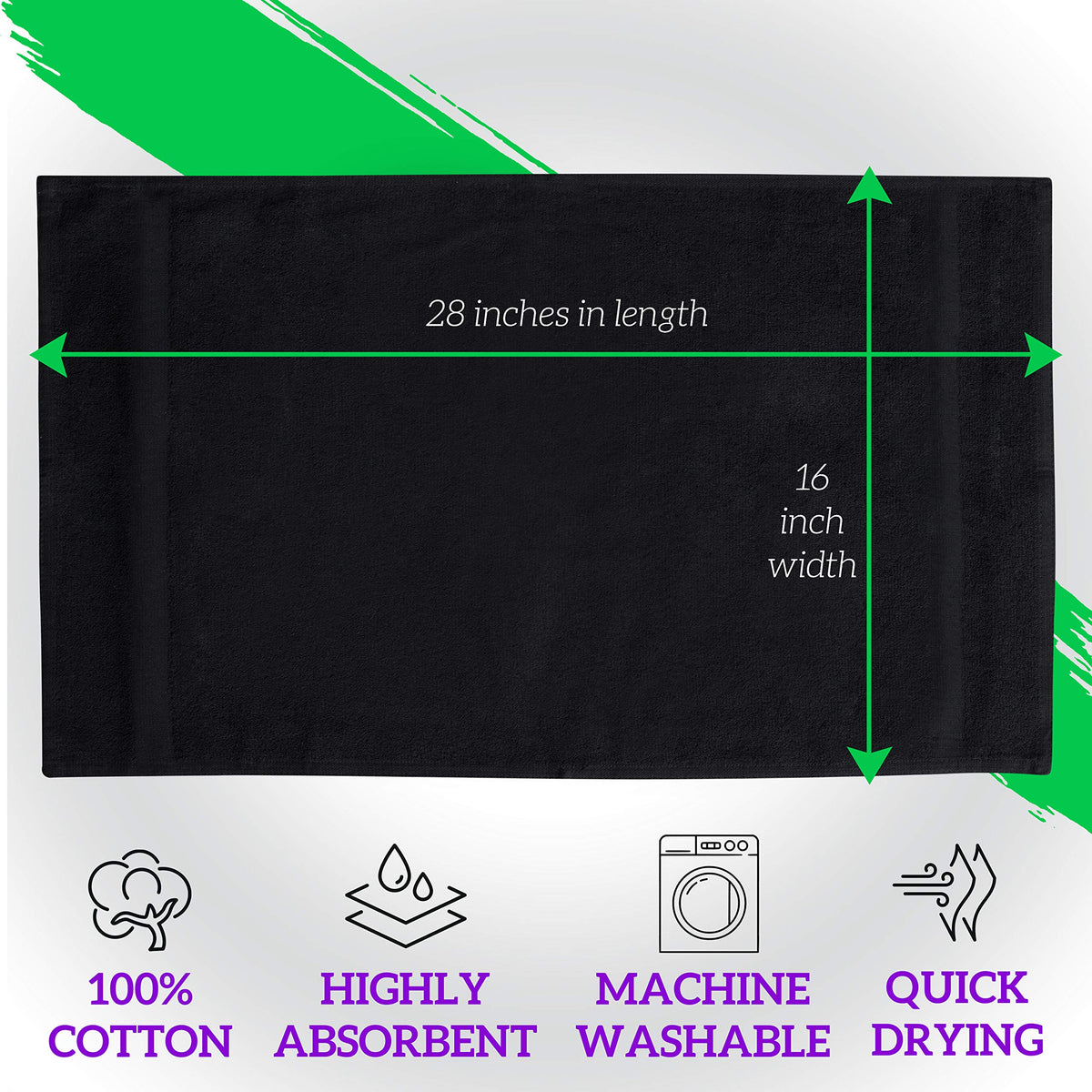 GREEN LIFESTYLE close-up cotton loops showing soft texture and fast absorbency benefit