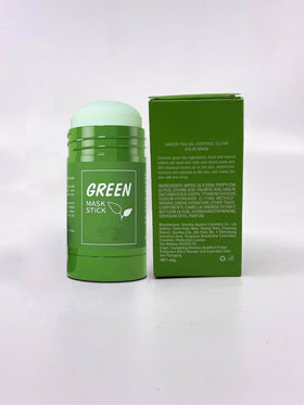 Green Mask Stick applicator close-up demonstrating hygienic twist-up design