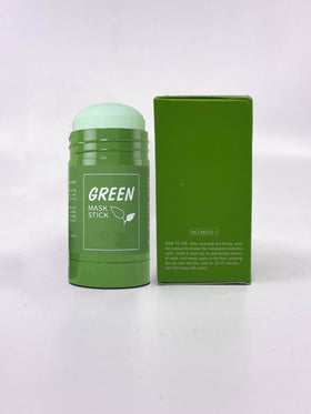 Green Mask Stick on bathroom shelf for easy at-home skincare routine