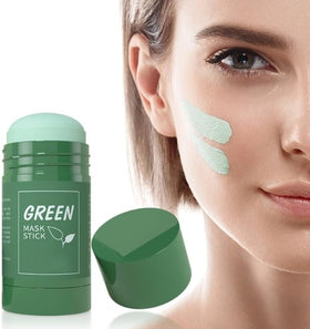 Green Mask Stick creamy green texture swirled to show smooth spreadability