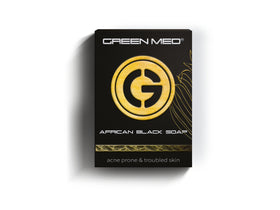 Green Med soap front packaging showing bar and benefits