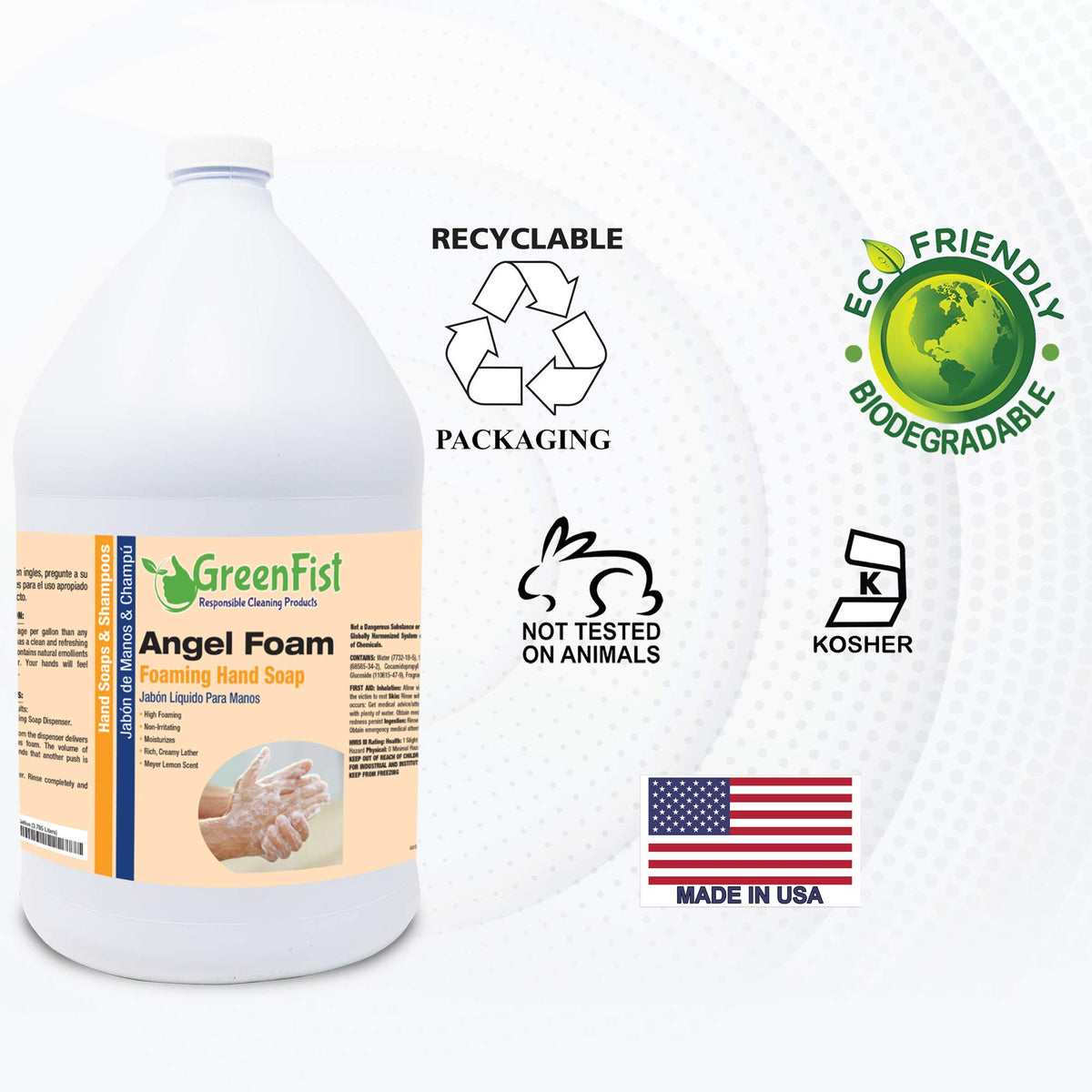 GreenFist refill station in bathroom with gallon and dispenser, illustrating easy maintenance