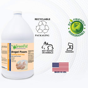 GreenFist refill station in bathroom with gallon and dispenser, illustrating easy maintenance