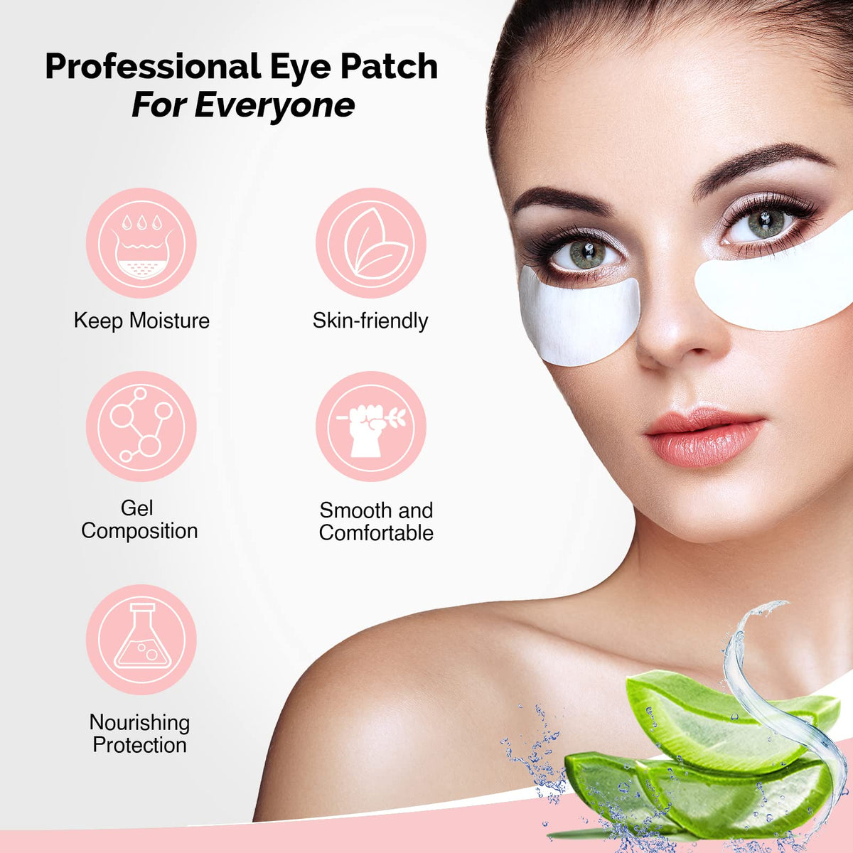 GreenLife pads in use under lashes improving application control