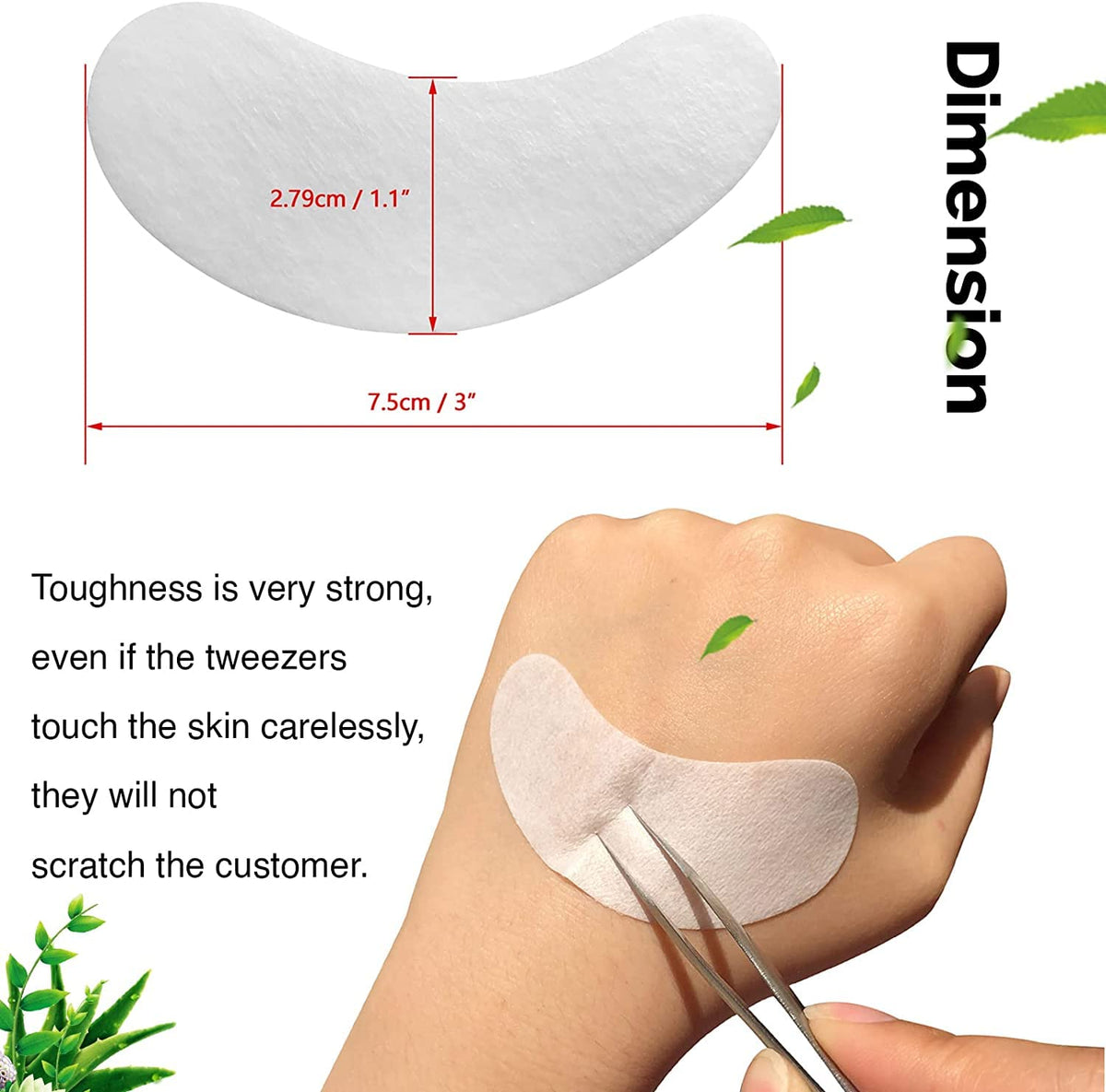 GreenLife gel pad applied under eye demonstrating secure fit and lash separation