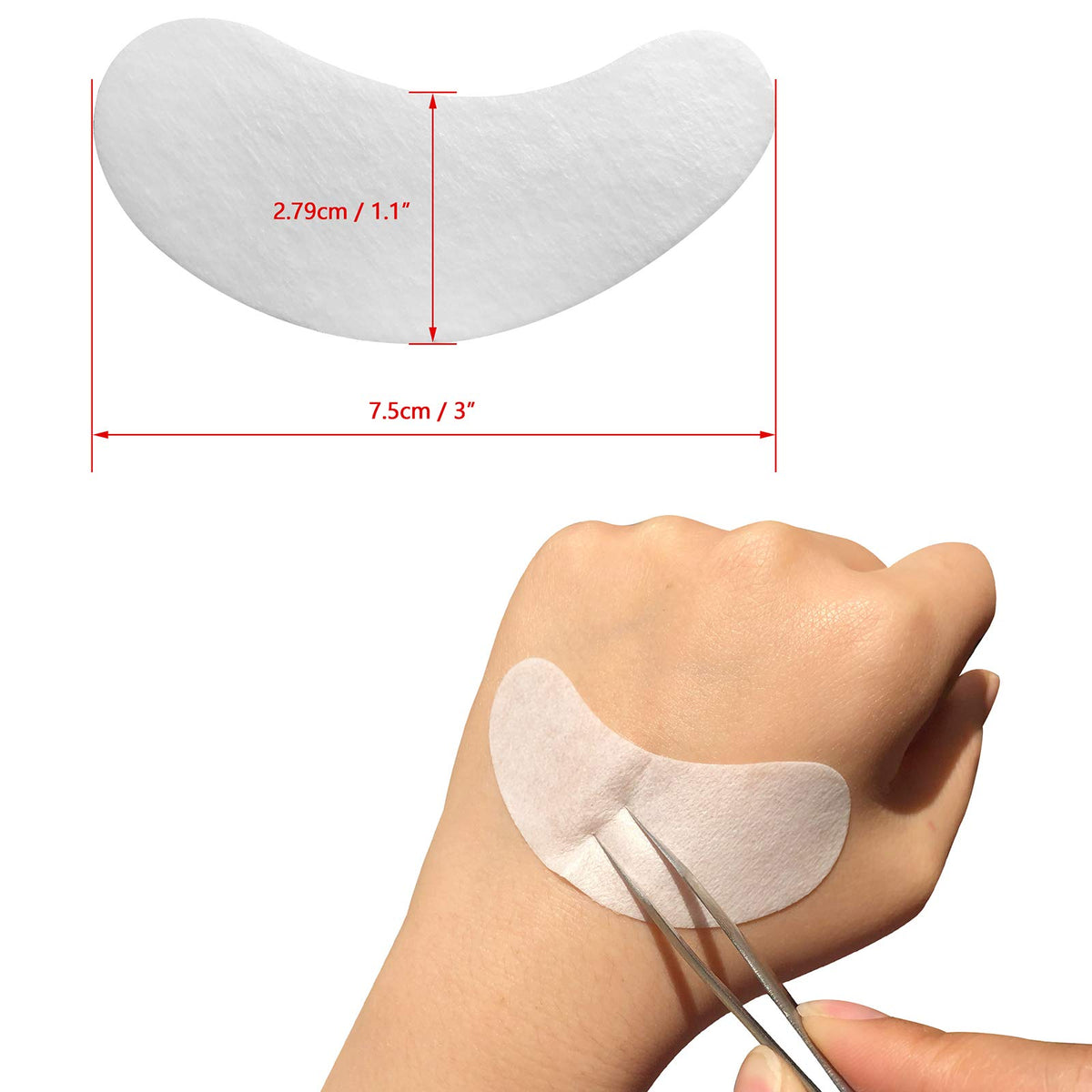 GreenLife patch applied on model eye for secure fit