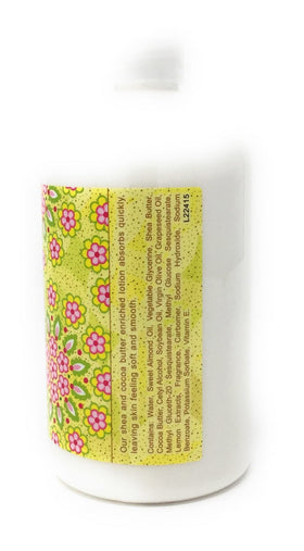 Greenwich Bay Trading Co. lotion texture close-up highlighting rich shea butter hydration