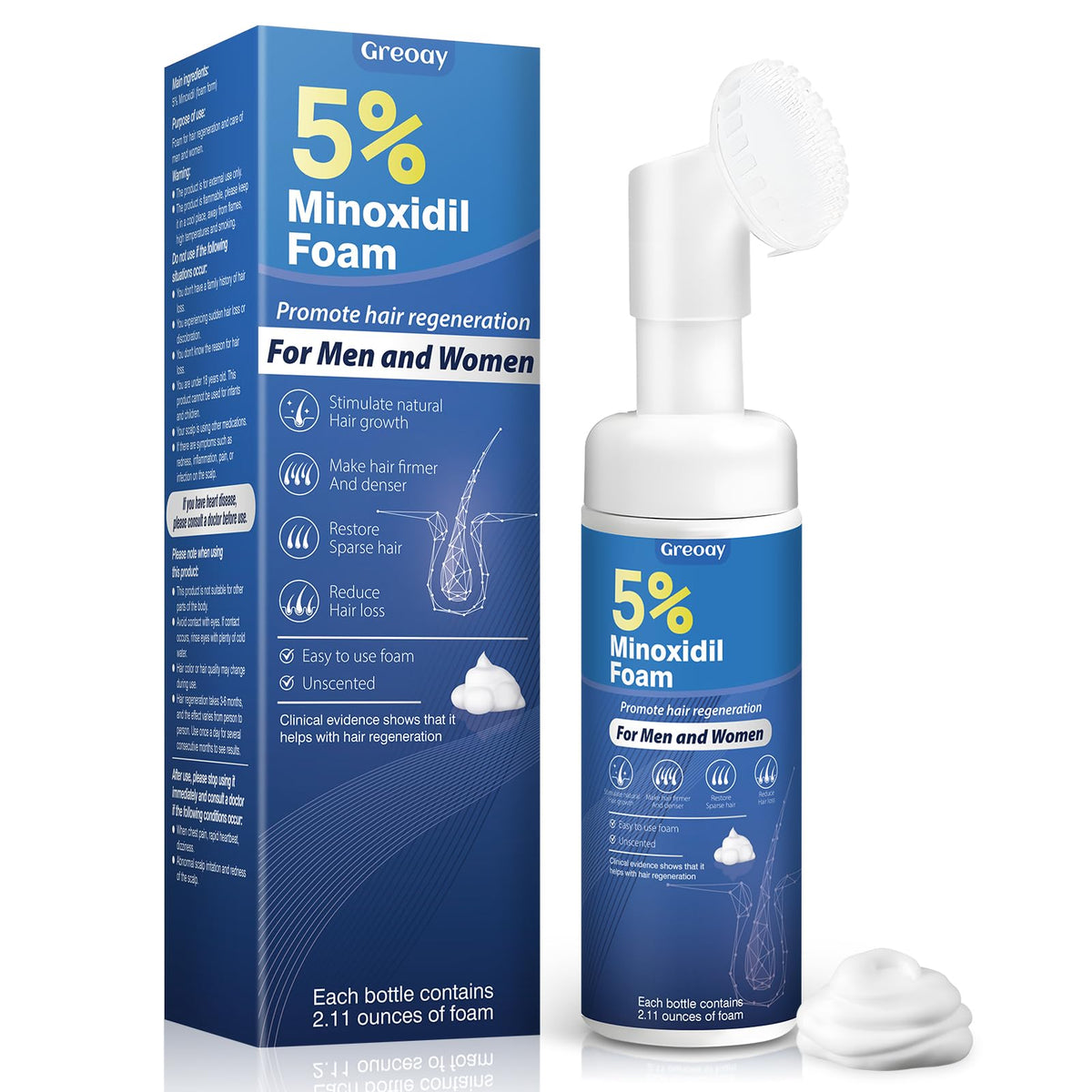 Greoay front packaging showing bottle and pump, clear product identity benefit