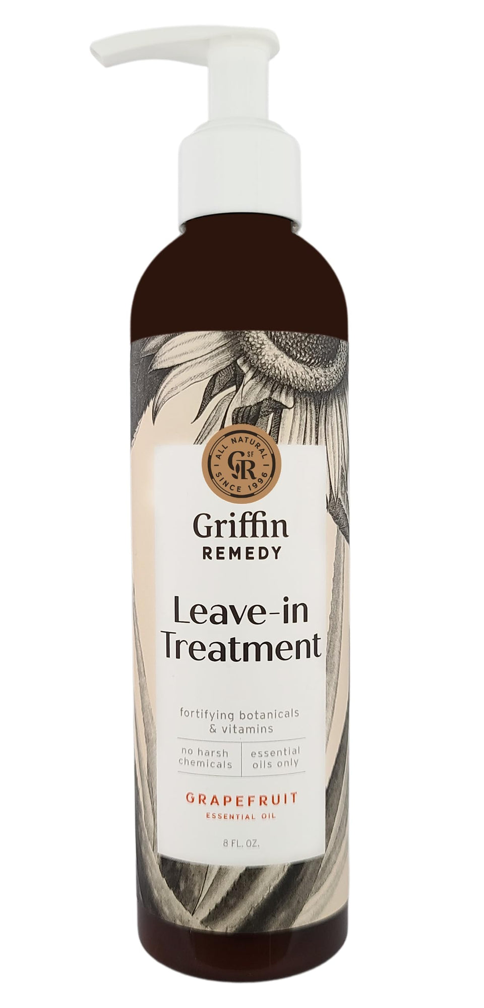 Griffin Remedy front bottle showing label and easy pump for everyday use