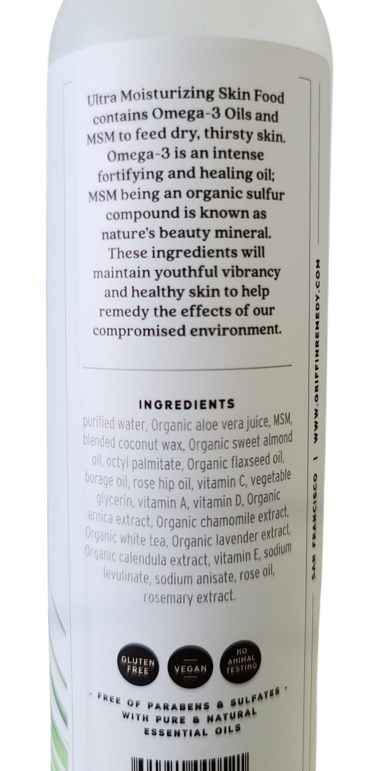 Griffin Remedy bottle on bathroom shelf suggesting gentle daily routine
