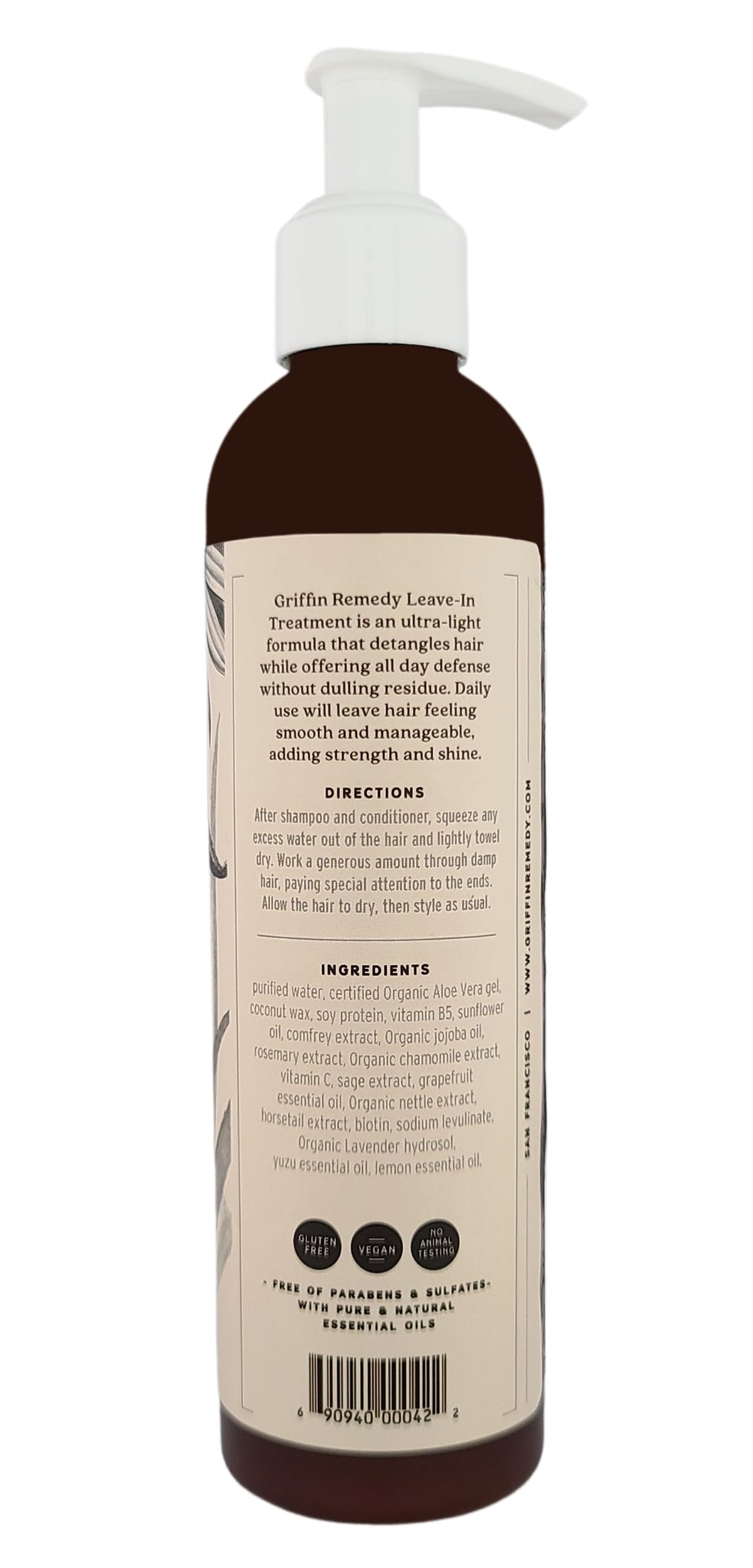Griffin Remedy creamy leave-in texture close-up for lightweight moisture