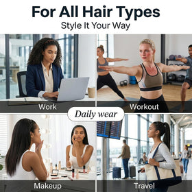 Griiyakii headband reversed for sleek slick-back style and polished finish
