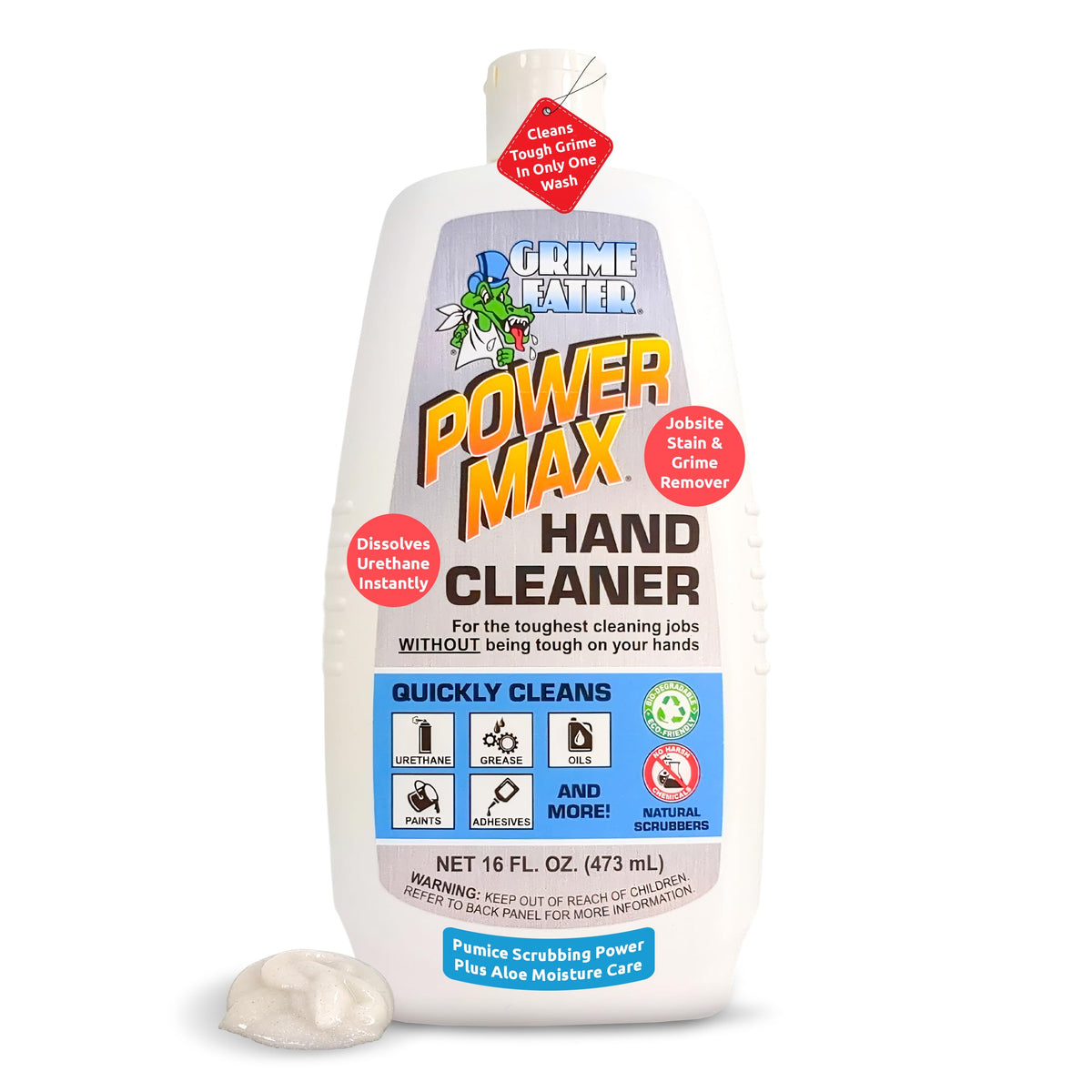 Grime Eater Power Max front label showing product and strength