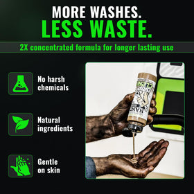Grip Clean rinsed hands after wash showing soft, non-greasy finish