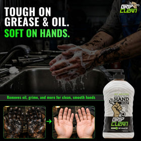 Grip Clean pump top detail for easy dispensing in shops