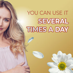 Manzanilla Grisi lifestyle image of bright golden hair after use