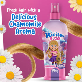 Grisi Ricitos before and after hair showing reduced tangles and added shine