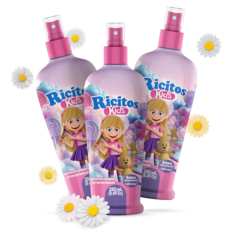 Grisi Ricitos front bottle view showing child-friendly design and easy use