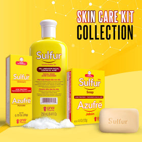 Grisi sulfur soap held in hand showing size and practical everyday use benefit