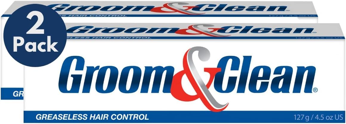 Groom & Clean front packaging showing two tubes, convenient value
