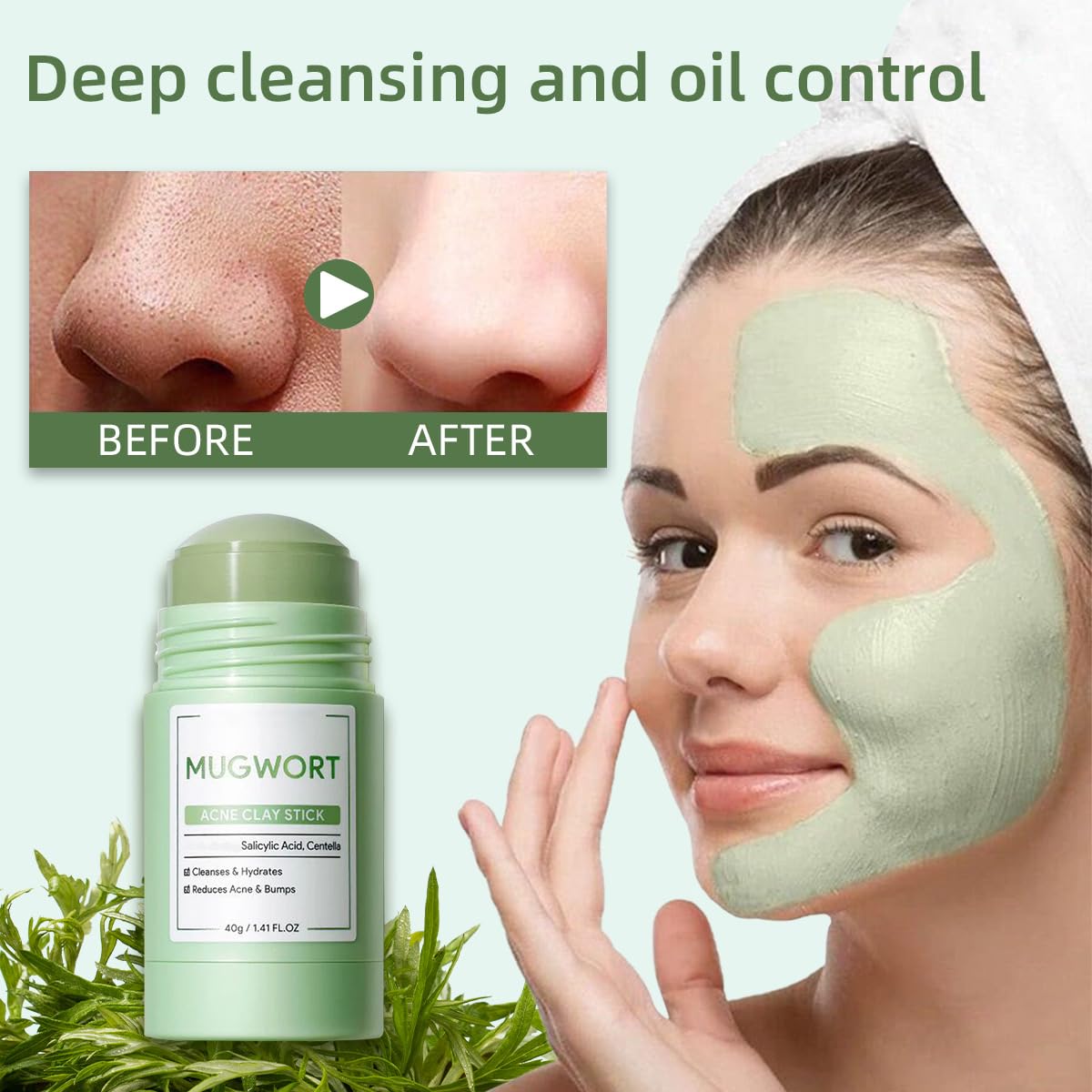 grospe applying stick to nose to target blackheads and pores