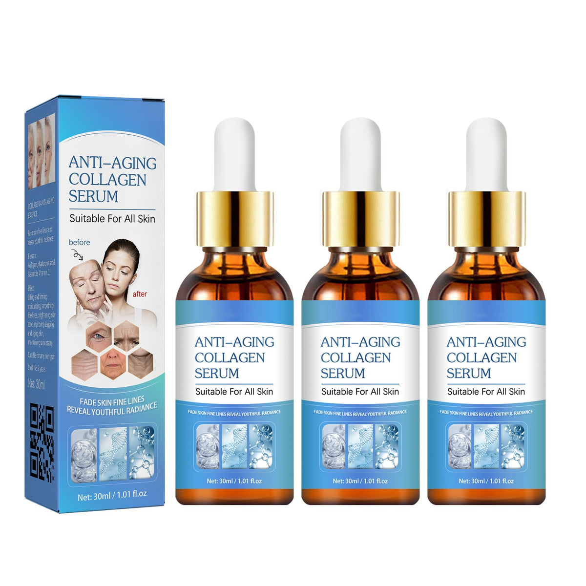 Grospe front packaging showing three bottles and brand clarity for easy selection