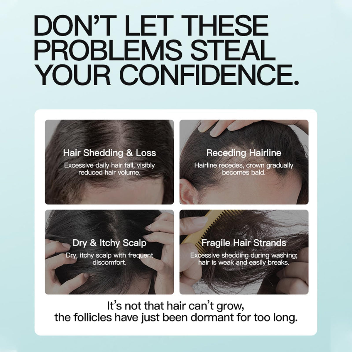 Grospe ingredient label highlighting keratin and ginger root extract for hair support