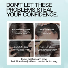 Grospe ingredient label highlighting keratin and ginger root extract for hair support