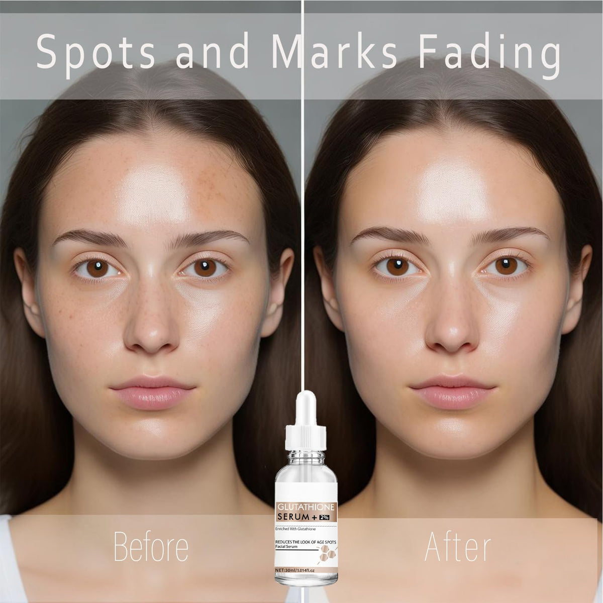 Grospe ingredient label highlighting glutathione and hyaluronic acid benefits