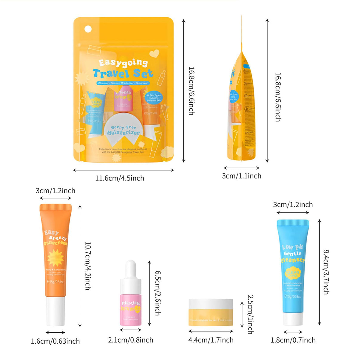 Grospe size comparison with passport for clear travel-size portability
