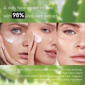 Grospe cream used on sunburned cheek demonstrating soothing benefit