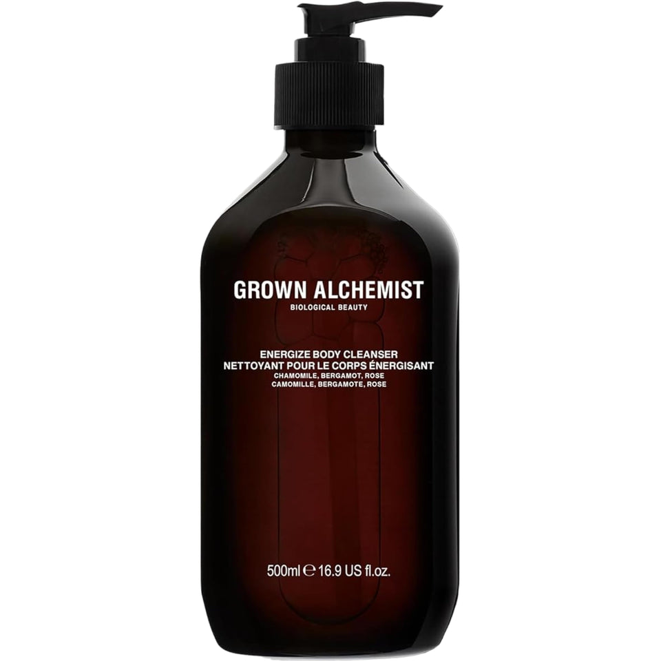Grown Alchemist front label showing product name and 500 ml volume, clear identification and trust