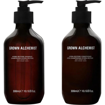 Grown Alchemist front packaging showing clean bottles and product benefits