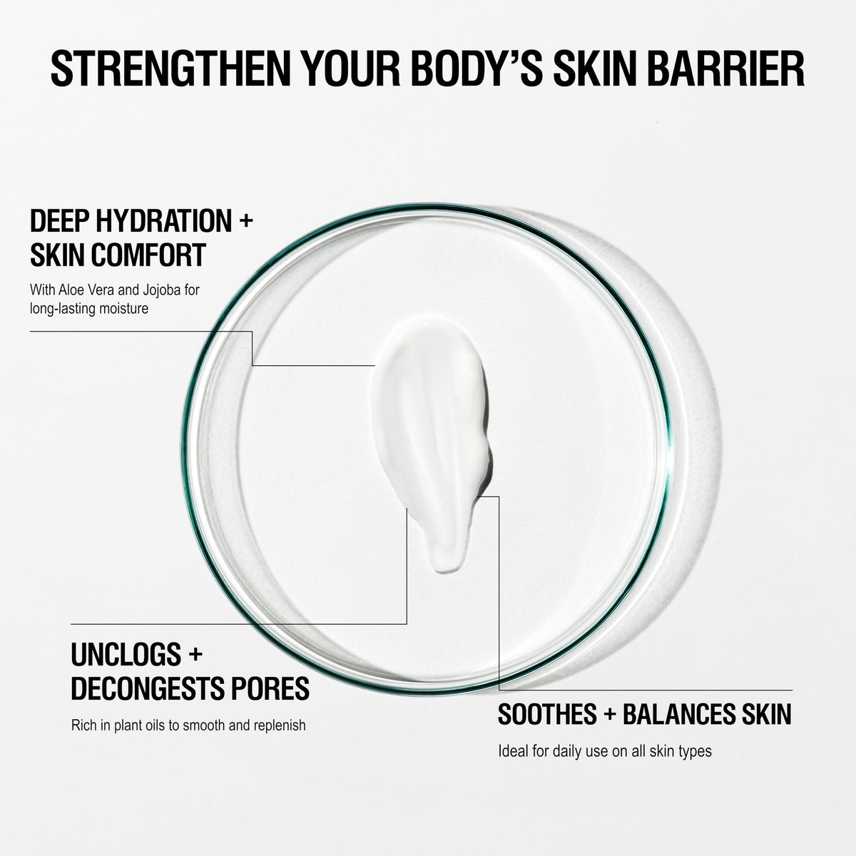 Grown Alchemist cream texture swipe demonstrating lightweight, fast-absorbing hydration