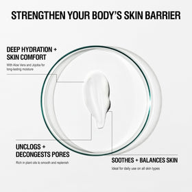 Grown Alchemist cream texture swipe demonstrating lightweight, fast-absorbing hydration