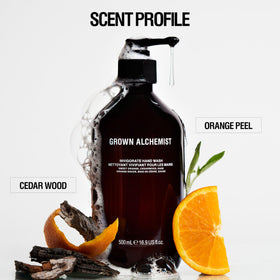 Grown Alchemist gel texture on hand showing gentle moisturizing finish