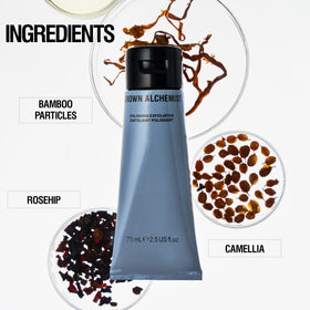 Grown Alchemist product on bathroom shelf within skincare routine, supports daily use