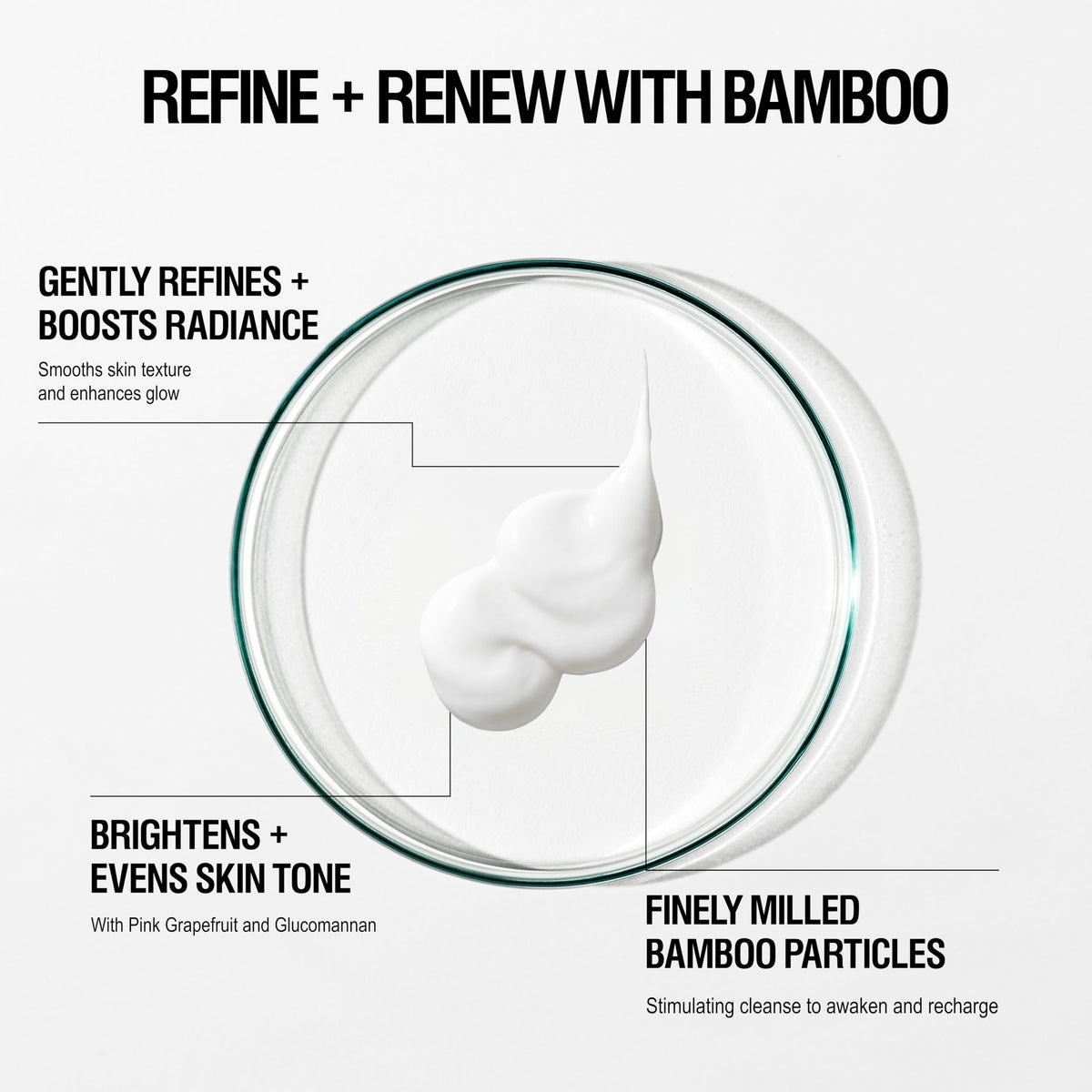 Grown Alchemist close-up texture with fine bamboo particles, shows gentle polish