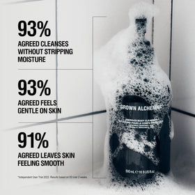 Grown Alchemist texture foam close-up demonstrating gentle lather that hydrates skin