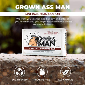Grown Ass Man Co. close-up of bar lather and texture demonstrating rich, cleansing foam