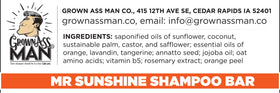 Grown Ass Man Co. Mister Sunshine texture close-up highlighting dense soap surface
