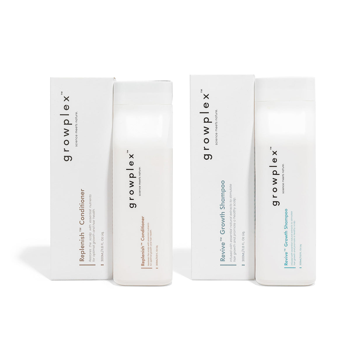 GROWPLEX bundle front packaging showing both bottles and benefits