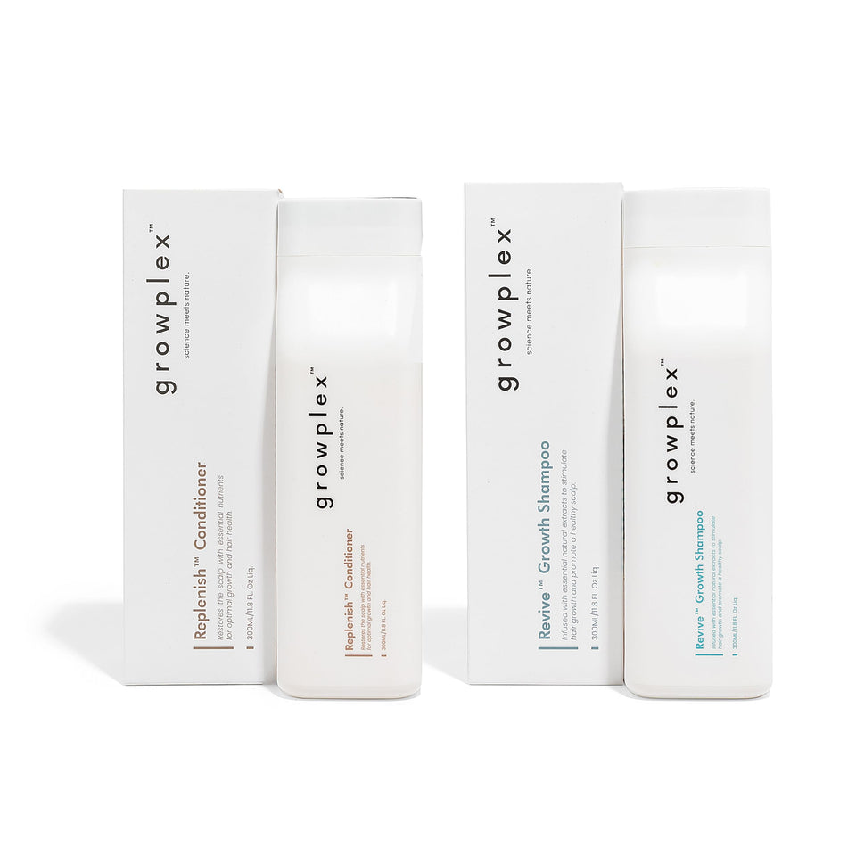 GROWPLEX bundle front packaging showing both bottles and benefits