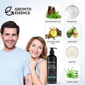 Growth Essence label closeup with ingredient list for transparency benefit