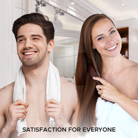 Growth Essence man massaging scalp with shampoo for improved manageability