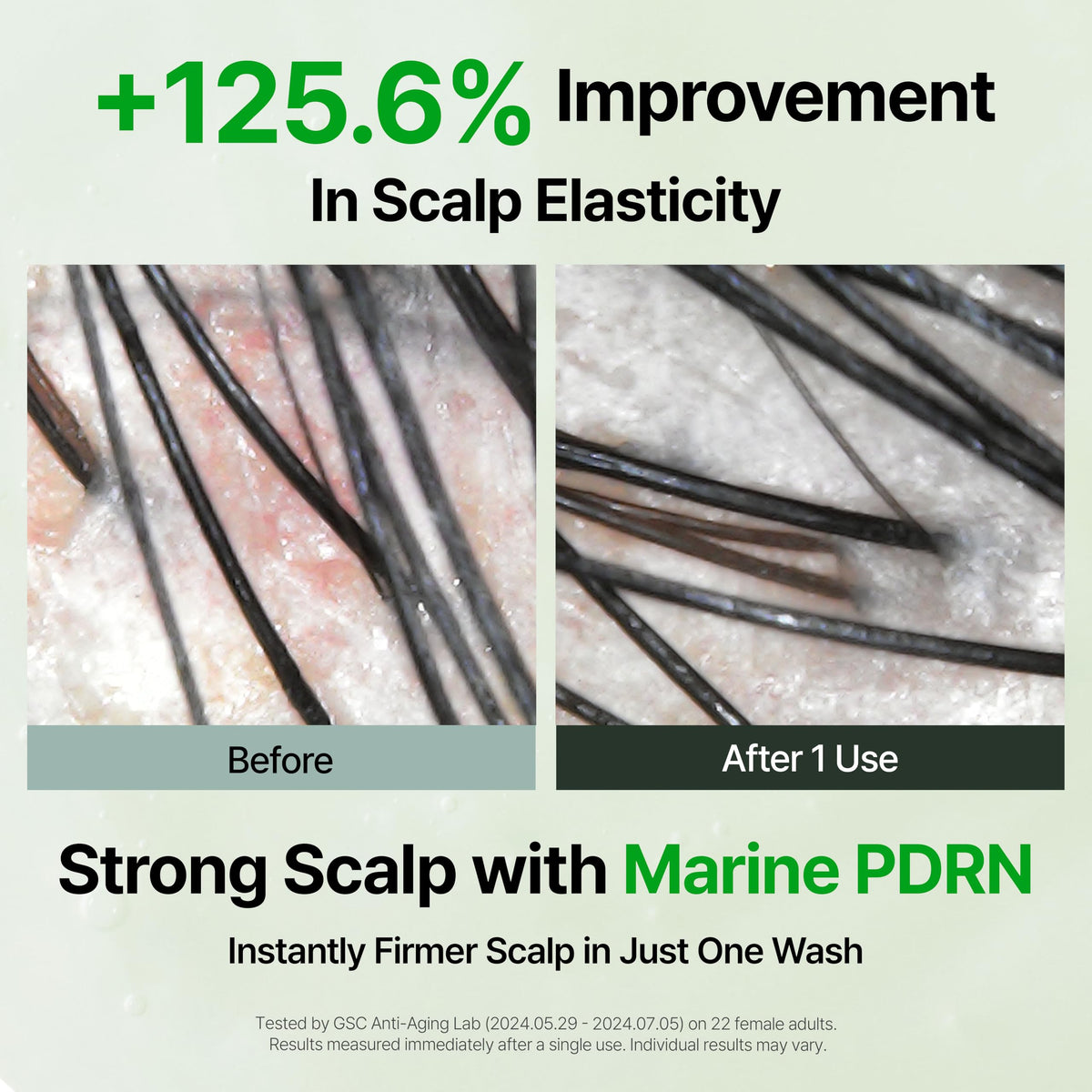 GROWUS close-up label highlighting seaweed complex and marine PDRN benefits