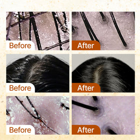 GROWUS shampoo lathering on hair in shower for clarifying cleanse