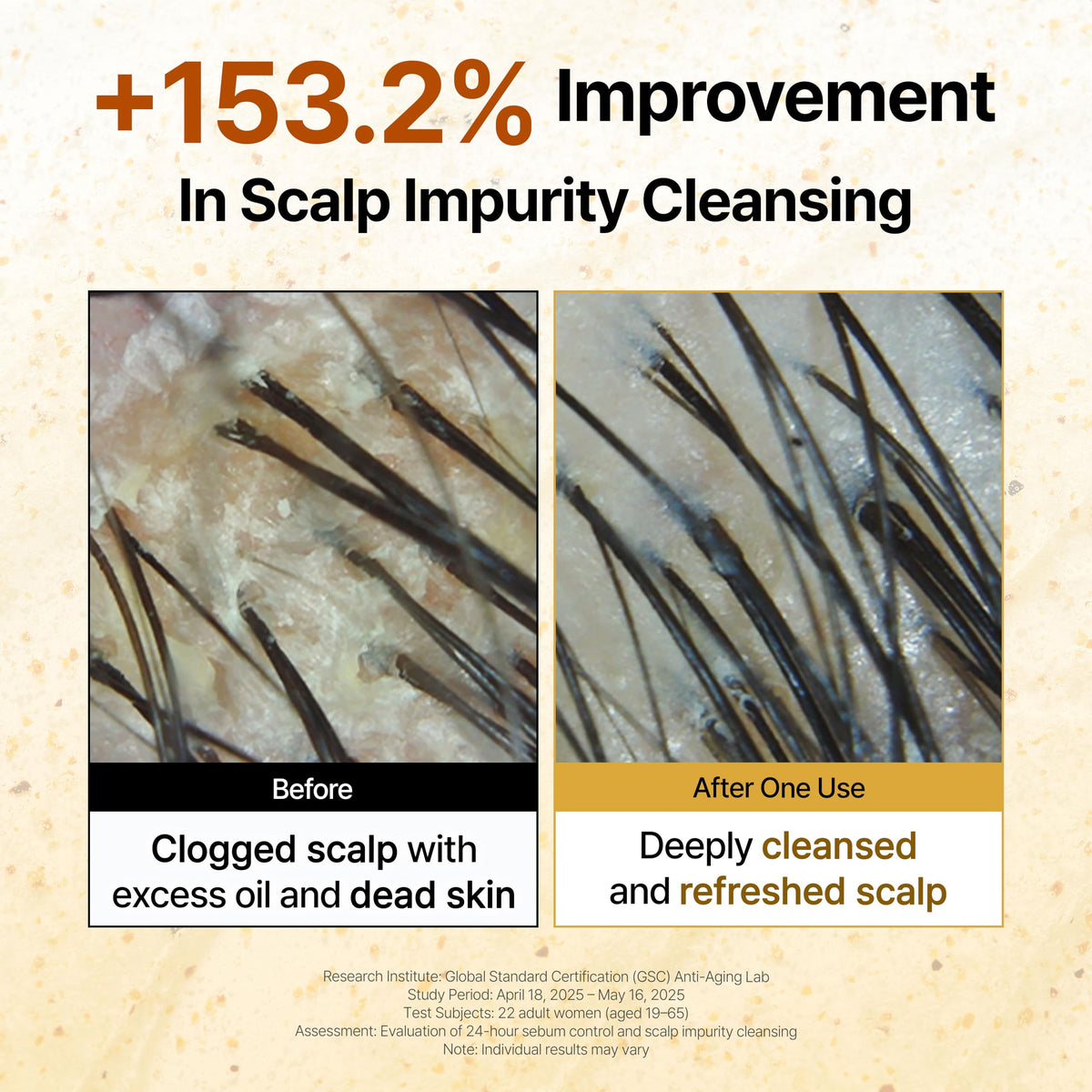 GROWUS creamy shampoo pouring texture for easy scalp application