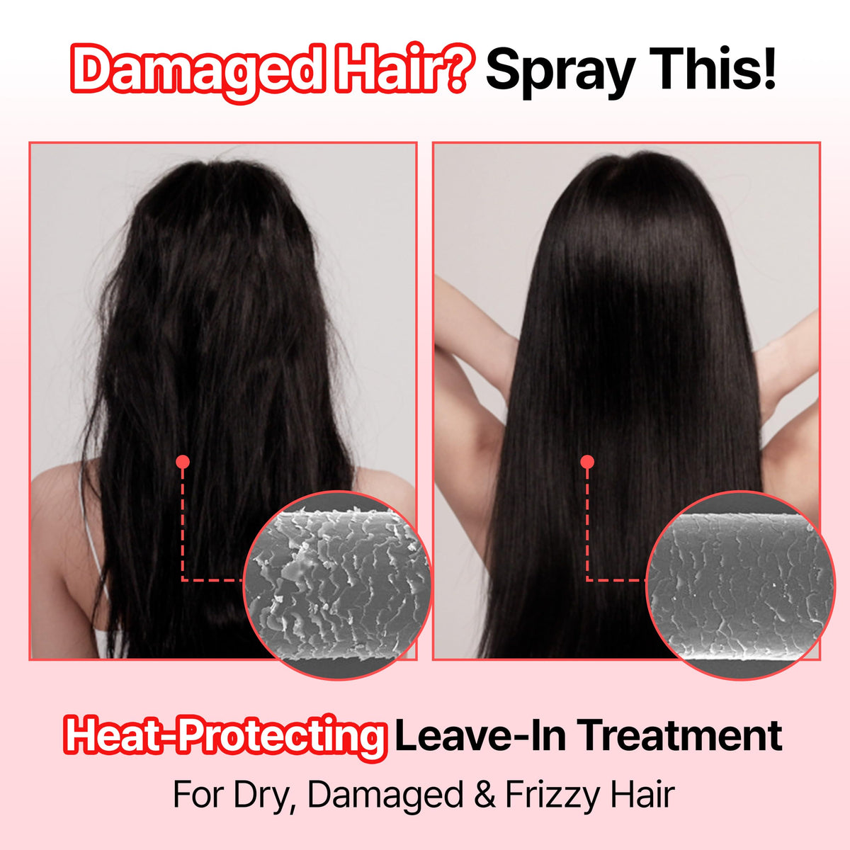 GROWUS spray mist in hand for quick application and detangling benefit