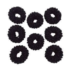 grutyopkn front packaging showing 8 black scrunchies and compact bag for easy gifting